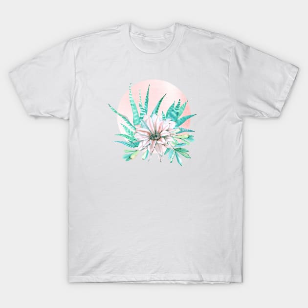 Rose Gold Succulent Sunshine T-Shirt by NatureMagick